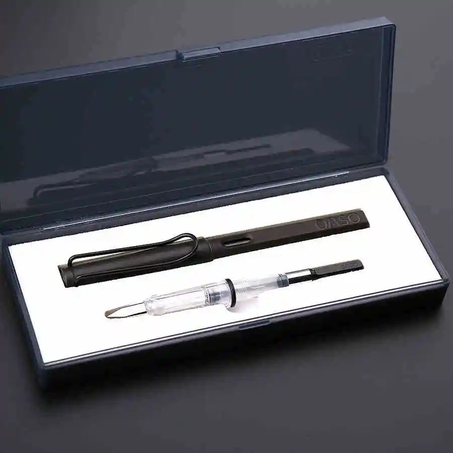 

Free Shipping 1 Pcs/Lot Appearance Simple Color Fountain Pen Suit for Student to Writing 0.5mm and 0.38mm Nib Combination