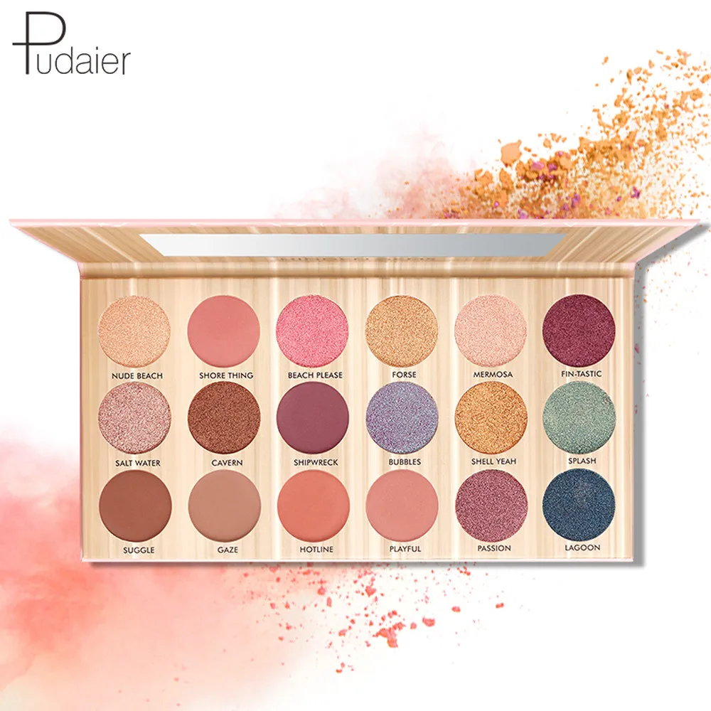 

18 Colors Eye Shadow Diamond Makeup Pearl Metallic Eyeshadow Palette Makeup Available Life paleta sombras focallure ucanbe A25