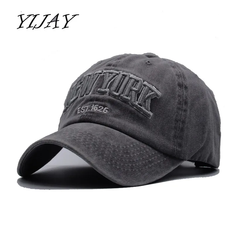 Бейсболка Yijay из 100% хлопка с эффектом потертости для мужчин и женщин винтажная