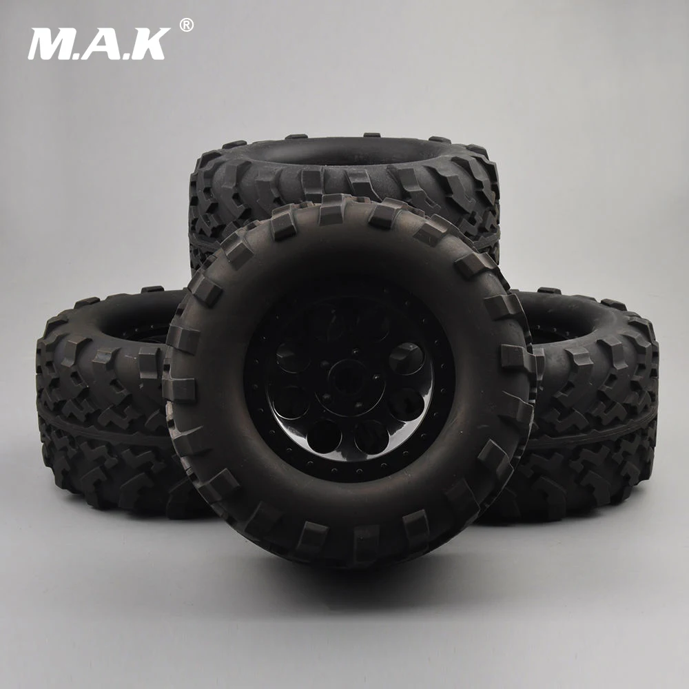 4X Rally Tires and 12mm Hex Wheel For HSP HPI RC 1//10 Off Road Car D6NKR+PP0487