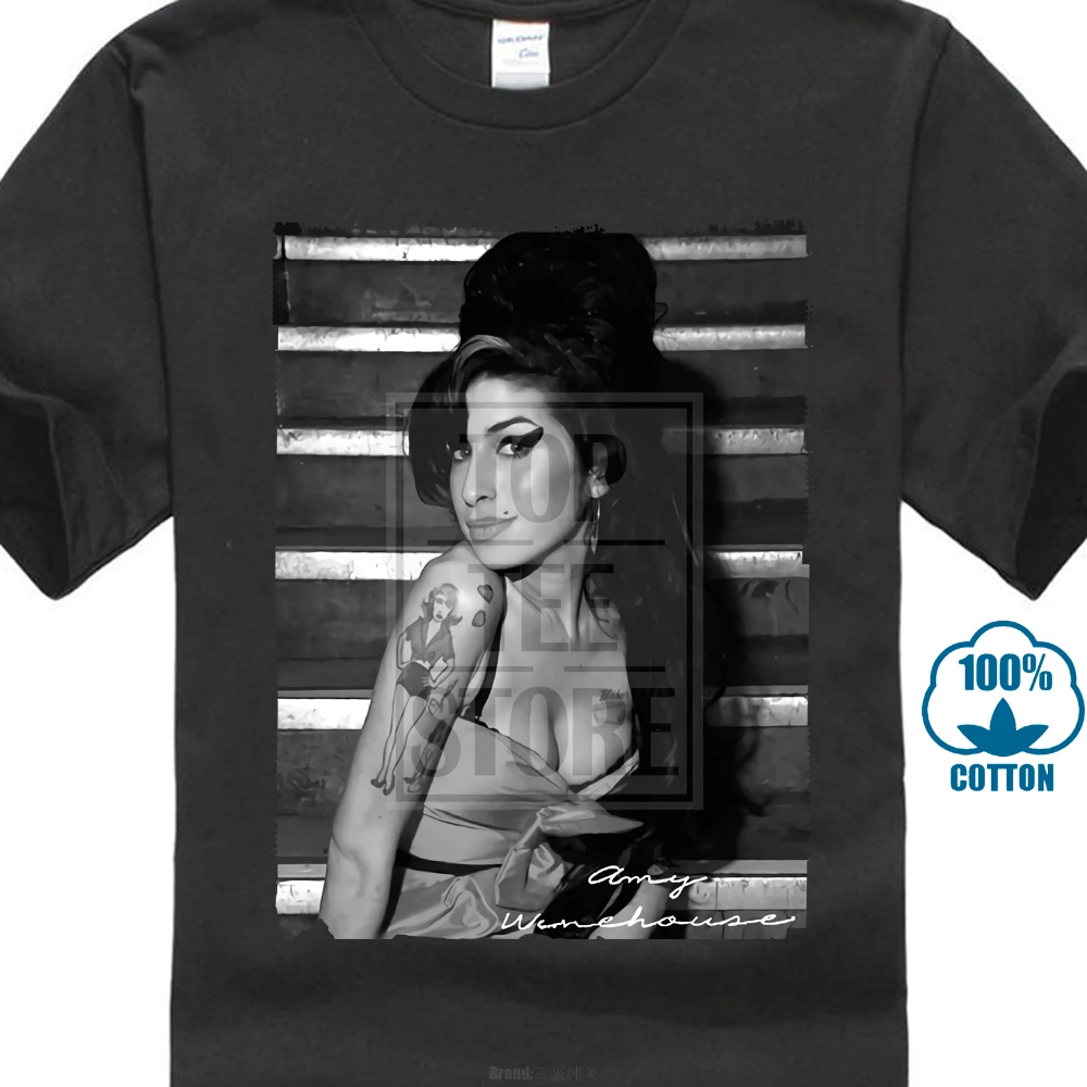 

Amy Winehouse H Men's T Shirt Celebrity 7015297 Men's High Quality Custom Printed Tops Hipster Tees