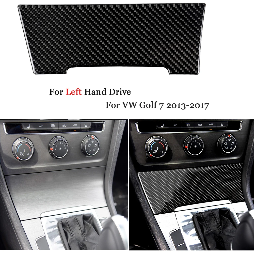 For Volkswagen VW Golf 7 LHD Carbon Fiber Interior Cigarette Lighter PanelCover Trim Car Auto Interior Stickers Mouldlings DIY
