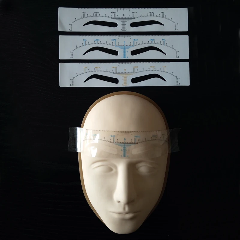 

25pcs Disposable Eyebrow Ruler Sticker Microblading Accessories Eyebrow Stencil Shaping Measure Tools Permanent Makeup Supplies