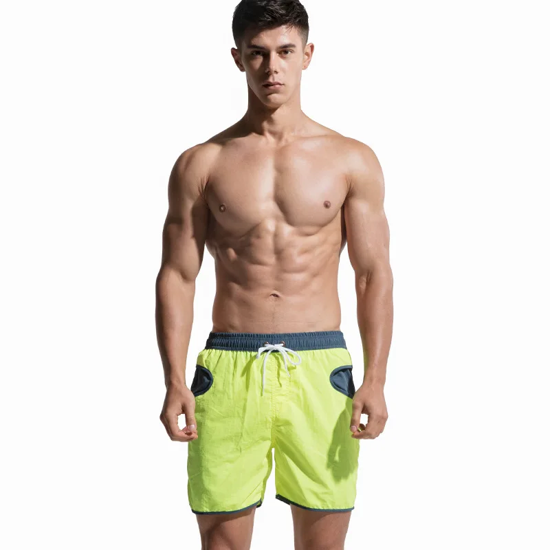 DESMIIT мужские пляжные шорты быстросохнущие пляжные шорты для плавания Мужская одежда для плавания Бермуды для серфинга шорты для плавания летняя пляжная одежда - Цвет: fluorescein