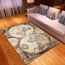 World Map 3D Print Rug Carpet for Home Livingroom Kid Bedroom Modern Area Rug Kitchen Bathroom Anti-Slip Large Floor Mat Decor goodgrain large area rug for kitchen bathroom