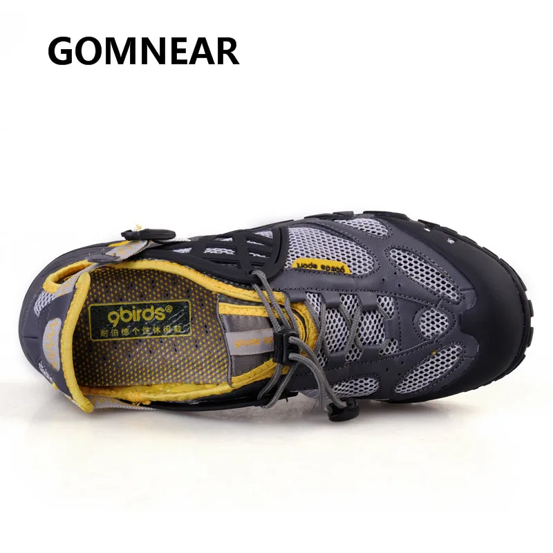 GOMNEAR Water Shoes Men Summer Breathable Antiskid Slip-on Scandals Fishing Boating Camping Aqua Shoes Seaside