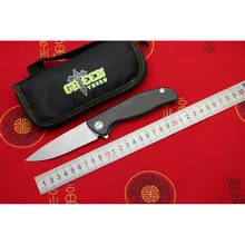 Зеленый шип hati 95 Флиппер складной нож D2 стальной титановый подшипник CF 3D Ручка Кемпинг Охота Открытый фрукты Ножи EDC инструменты