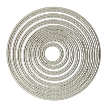 

Metal Cutting Dies 8pcs/set Circle Frame Cutting Dies Craft New 2019 Embossing Stamp Stencil Paper Card Making Template DIY