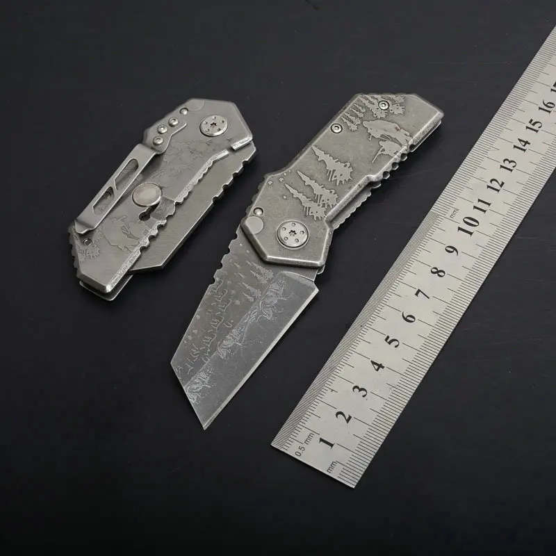 Hysenss S288D 3D узор потертый Тактический Складной нож Открытый Отдых Охота выживания карманный EDC Инструменты Нож