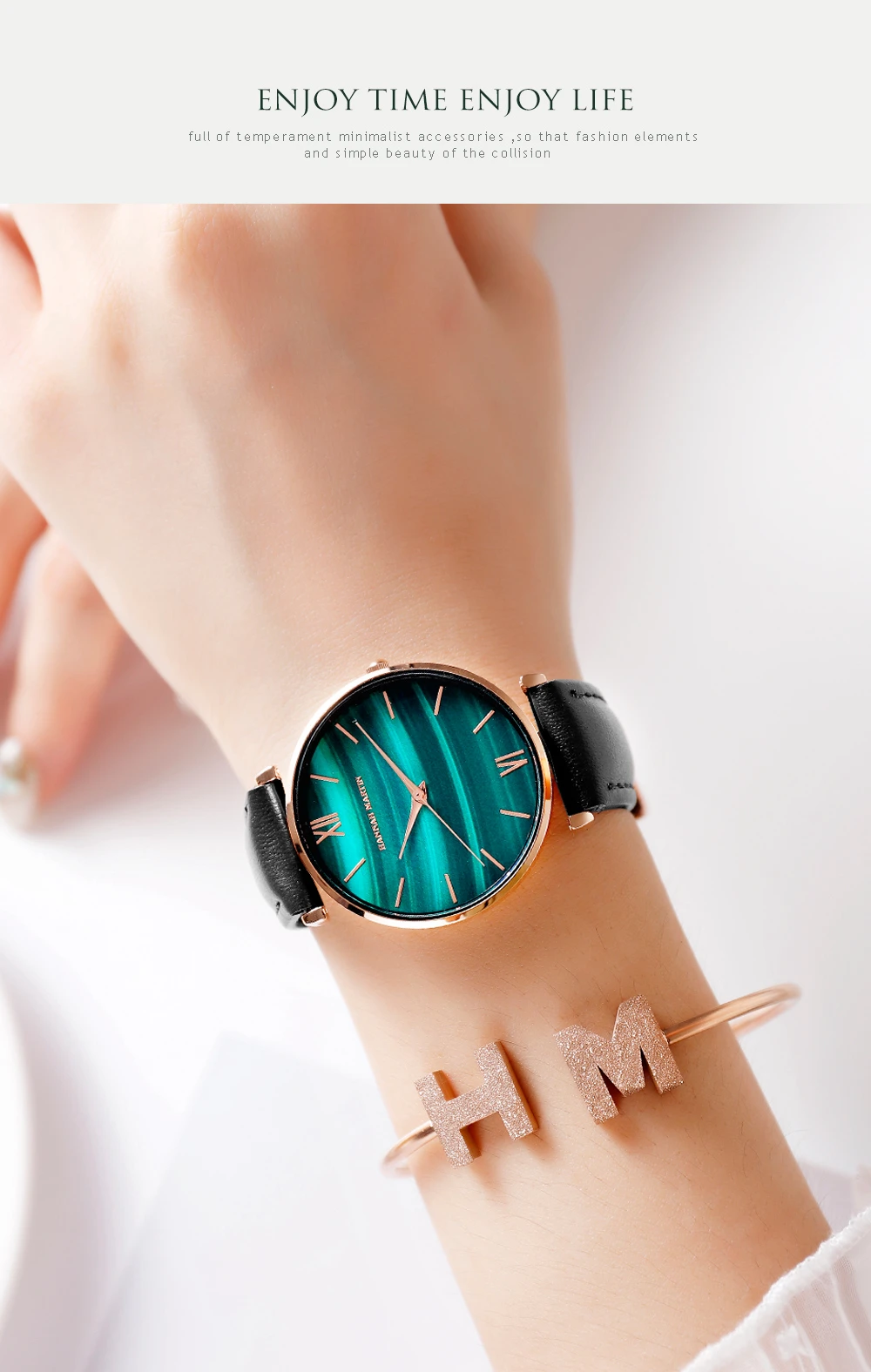 Женские часы с зеленым циферблатом, женские японские кварцевые наручные часы, водонепроницаемые, ультра-тонкие, ремешок из нержавеющей стали, водонепроницаемые, Reloj Mujer
