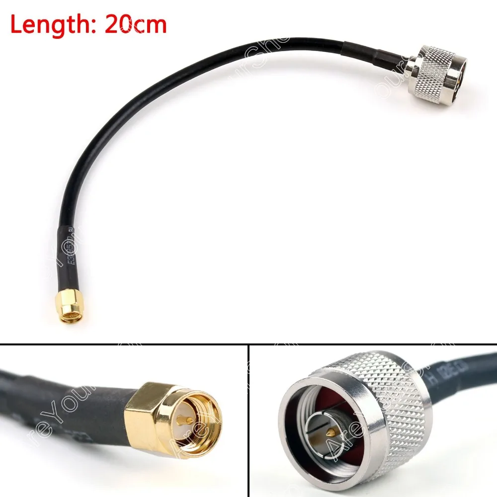 

Sale 20cm RG58 Cable N Male Plug To SMA Male Plug Straight Crimp Pigtail 8in High Quality Mini Jackplug Wire Connector