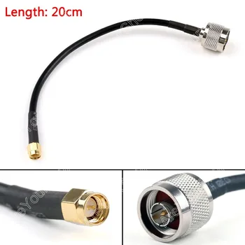 

Sale 20cm RG58 Cable N Male Plug To SMA Male Plug Straight Crimp Pigtail 8in High Quality Mini Jackplug Wire Connector