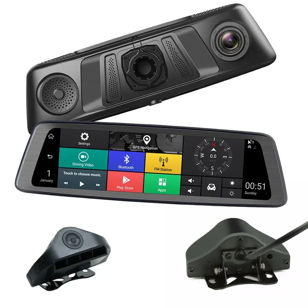 

10 inch Dash Camera GPS Navigation Android 5.0 Car DVR with Wifi Function Touch Screen G-sensor Motion dashcameDetection