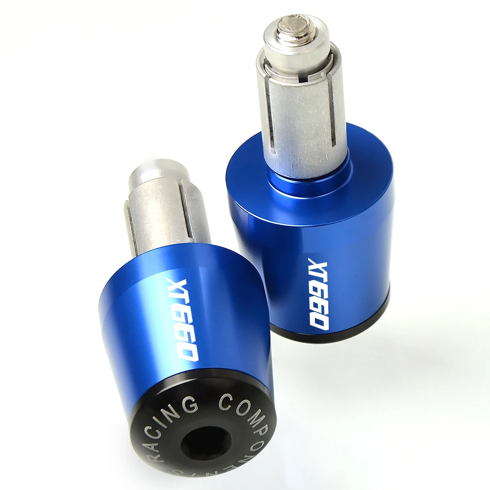 CNC 22 мм Руль рукоятки «Грипсы» бар Кепки концевые заглушки для Yamaha XT660 XT660R XT660X 2004- 2008 2009 2010 2011 2012 2013 - Цвет: blue