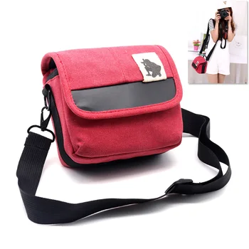 

Canvas Camera Bag Case For Panasonic LUMIX GM1 GF2 GF1 FZ70 FZ150 FZ200 ZS40 ZS70 LX100 GX1 GF1 GF2 For Canon M10 M3 M5 M6 M M2