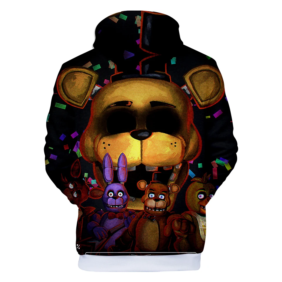 Fnaf/толстовки с 3d толстовки г. Новая толстовка с капюшоном для мальчиков FNAF верхняя одежда «пять ночей с Фредди», куртка, пальто Топы с рисунками Fnaf