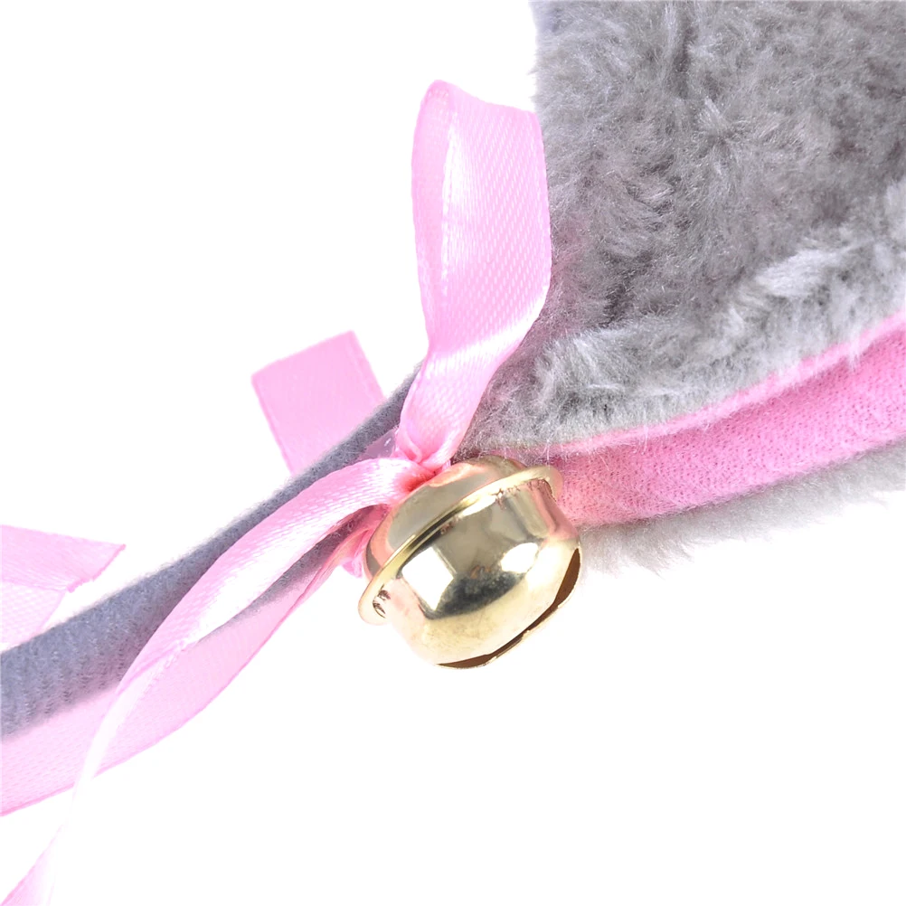Kawaii с украшением в виде кошачьих ушек колокол бант для Головы Обруч повязка на