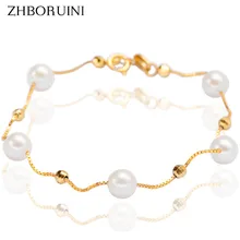 ZHBORUINI очаровательный браслет жемчужные ювелирные изделия 925 серебряный браслет звездное небо натуральный пресноводный жемчуг браслет для женщин подарок