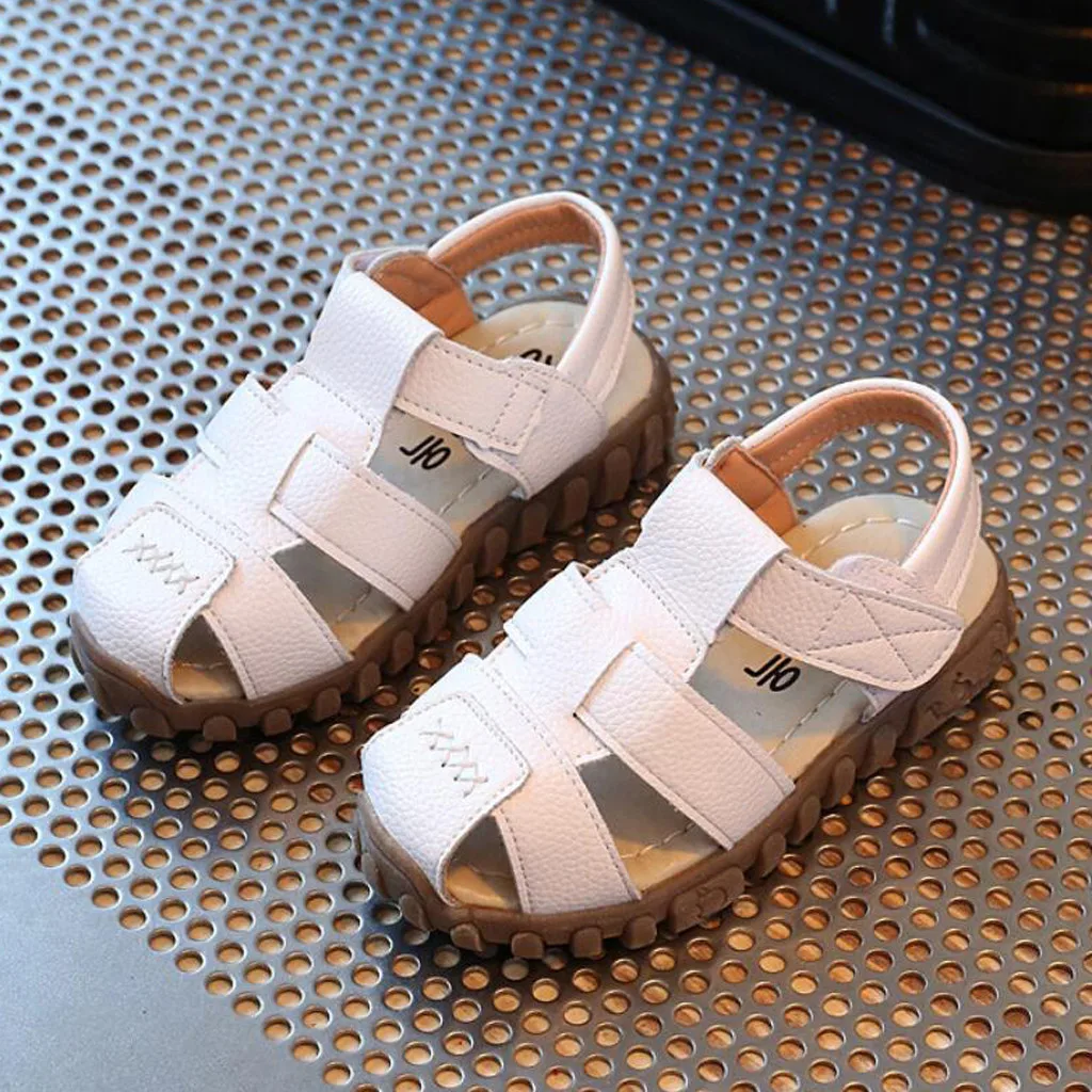 

LONSANT Baby Sandals Toddler Kids leather hollow first walker shoes Fashion Boys Girls Summer Casual Sneaker soft sole Sandals
