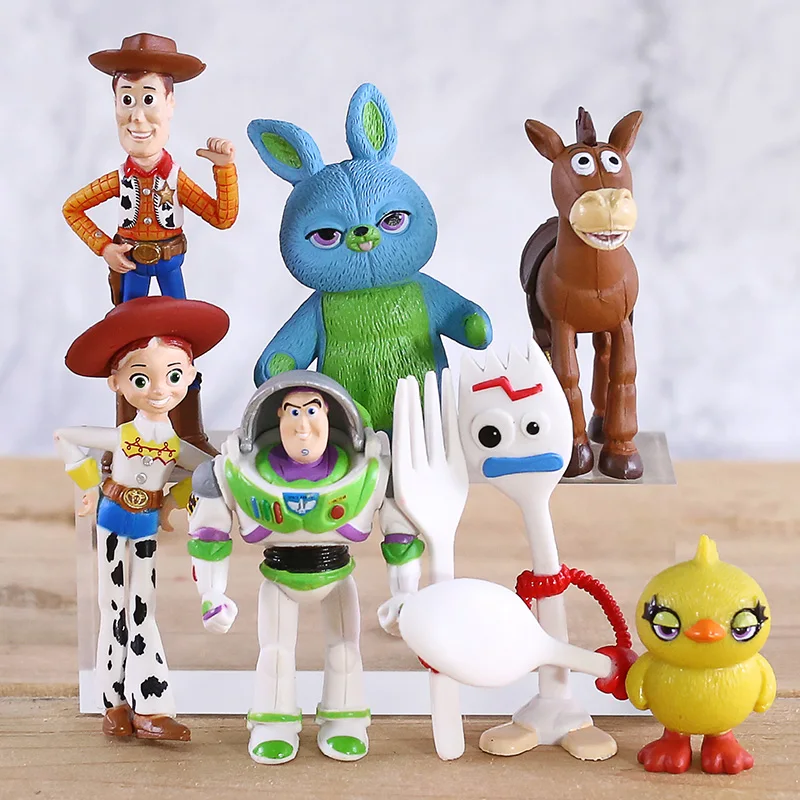 4 деревянные Jessie Buzz Lightyear Bullseye Forky Ducky Bunny фигурки из ПВХ детские игрушки подарки 7