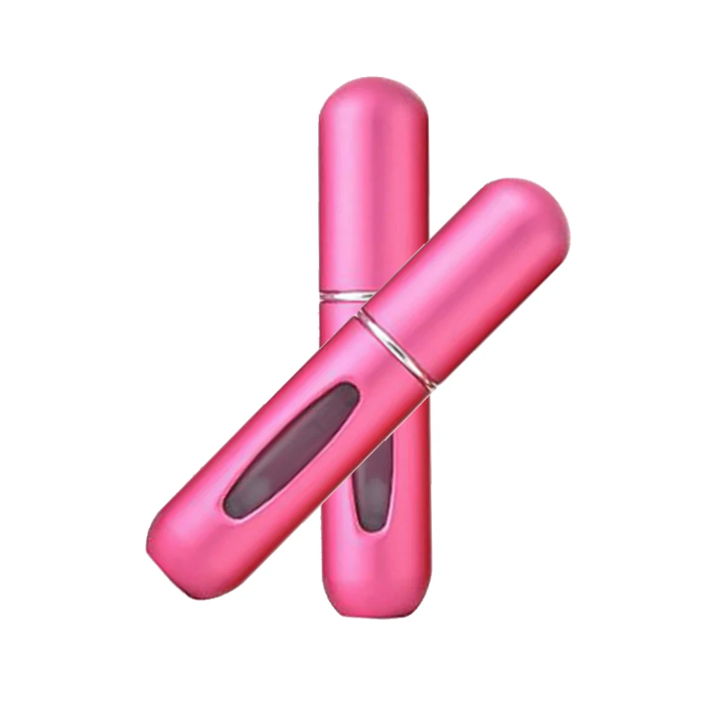 

Hot sale pink 1PCS Portable Mini 5ml Travelling Refillable Multi Colors Fragrance Scent Spray Box Pump Case