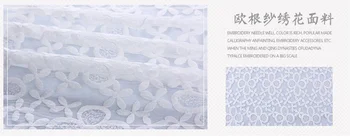 

Women's clothing, accessories Net yarn fabric embroidery lace mesh fabric wedding dress cloth DIY garment accessories curtains
