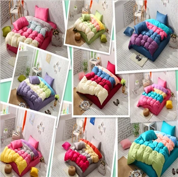 2017 New Design Colorful Fashion Bedclothes 4pcs Bedding Set King 2017 New Design Colorful Fashion Bedclothes 4pcs Bedding Set King Queen Twin Size Solid Bed Sheet Linen Duvet Cover In Sets From Home