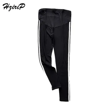 

HziriP Large Size 2018 New Maternity Legging Pants Spring High Waist Belly Casual Pregnant Quality Soft Cotton Sports Trousers