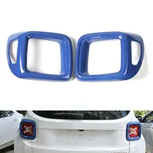 2pcs ABS Blue font b Exterior b font Tail Rear Light Lamp Full Cover Trim Frame