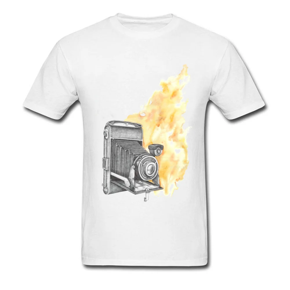 Retro Camera All Cotton Top T-shirts for Boys Short Sleeve Cool Tops Shirt New Coming Labor Day Round Neck Sweatshirts Casual Retro Camera white