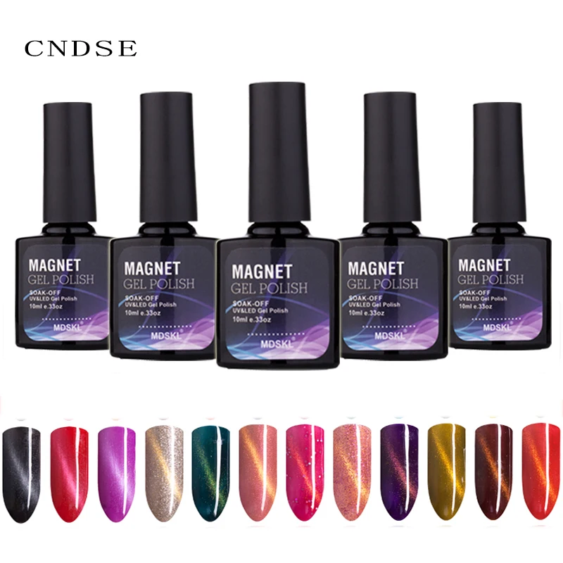 

CNDSE 72 Colors Magnet UV Gel Color Magnetic Cat Eyes Gel Nail Polish LED UV Glue 10ML Soak-off UV Fingernail Gel Nail Varnish