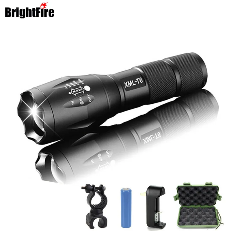 

Promotion 3800LM XML-T6 LED Flashlight High quality 5 Modes Zoomable lanterna Torch Lighting use 3x AAA or 18650 Battery