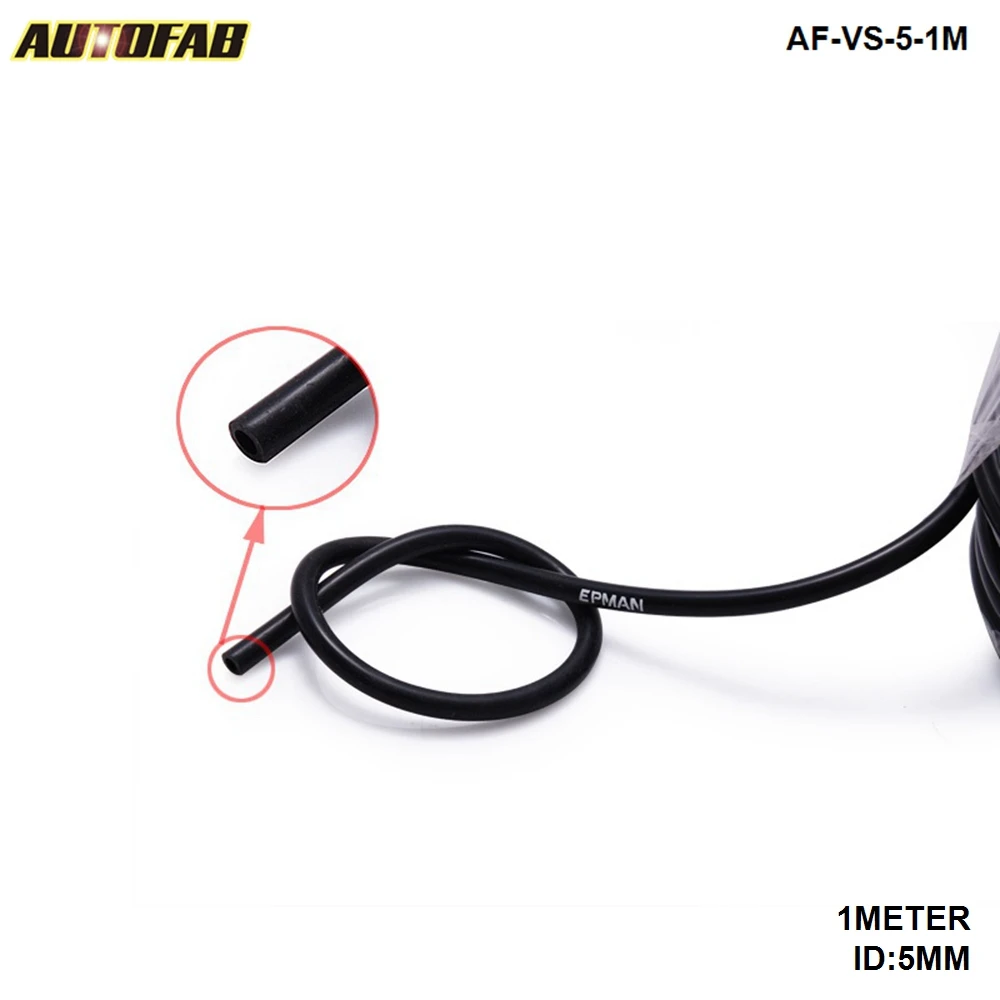 

5mm 1meter Silicone Silicon Vacuum Hose Oil Turbo Dump Radiator Rubber Air Vac Pipe Black For Honda AF-VS-5-1M