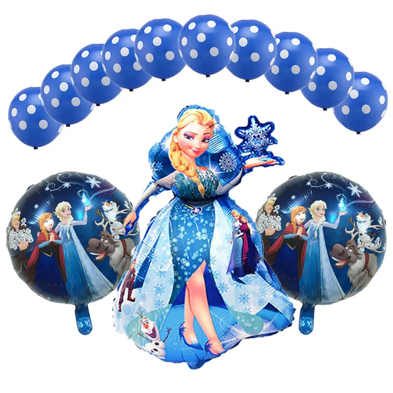 Новые 13 шт шары в форме принцесс персонажа мультфильма Эльза Анна воздушный шар из фольги латекс горошек украшения из воздушных шаров на день рождения вечерние принадлежности