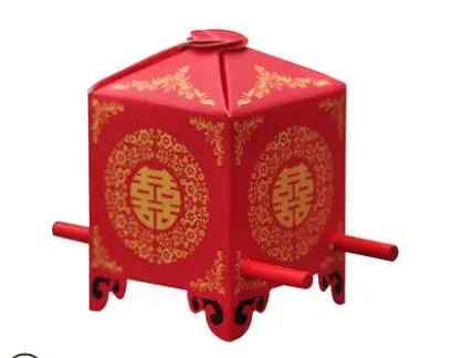 

100pcs bride sedan chair chinese hosue anniversary Wedding Favor Box party baby shower gift candy paper box