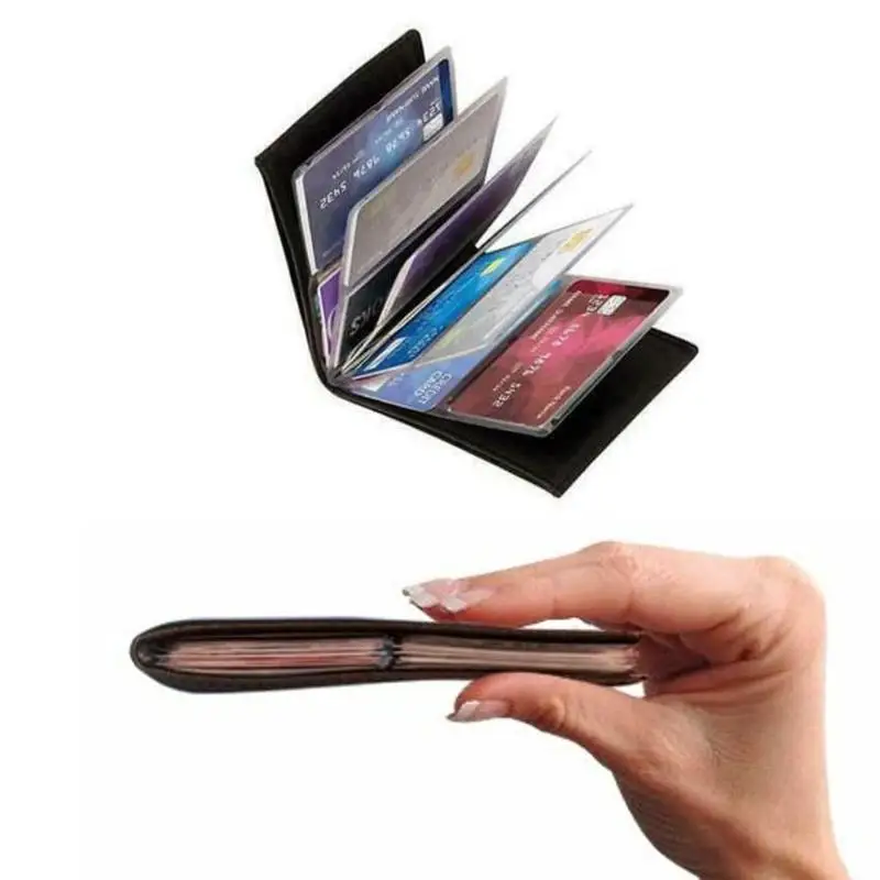 PU Leather Function 24 Bits Card Case Business Card Holder Men Credit Card Passport Bag ID Passport Card Wallet With Zipper