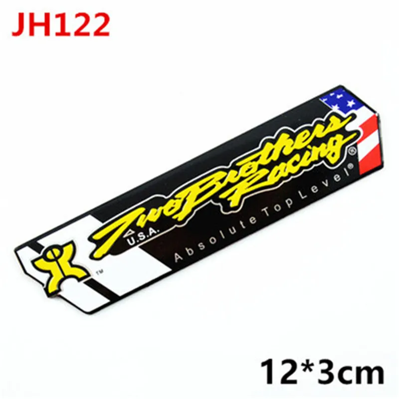 JH122 3D алюминиевый сплав автомобиля MIVV AR YOSHIMURA стикер Leovince CBR Twobrothers AKRAPOVIC Стрелка Мотоцикл Глушитель выхлопная наклейка на трубы - Цвет: JH122