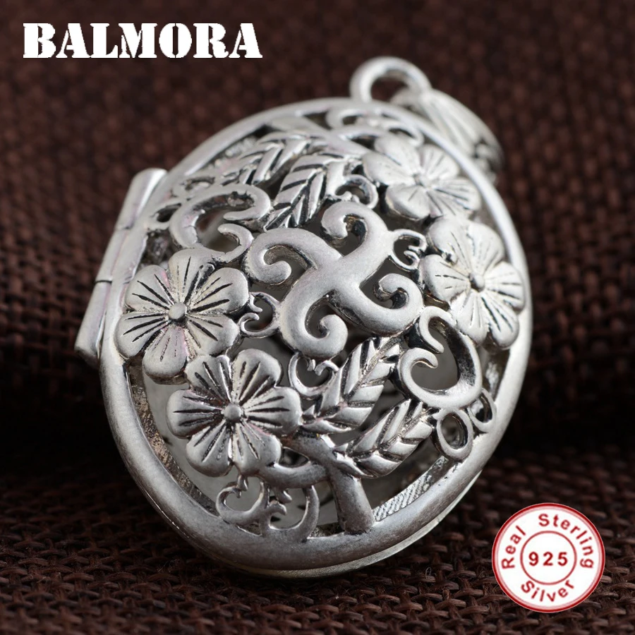 

BALMORA 925 Sterling Silver Hollow Flower Pendants for Women Mother Gift Sterling Silver Flower Jewelry Without a Chain SY12960