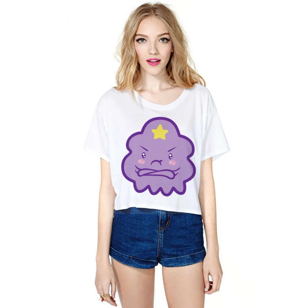 

Brand New Summer Harajuku Crop Top Jigglypuff Pattern Women Clothing O Neck Tops
