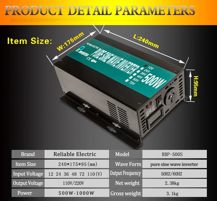 500W SIZE