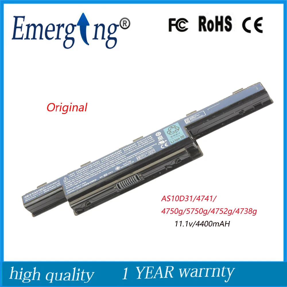 10 8v 48wh Original Quality New Laptop Battery for acer 4738ZG 5741G 5750 5741G 4750G 4741G