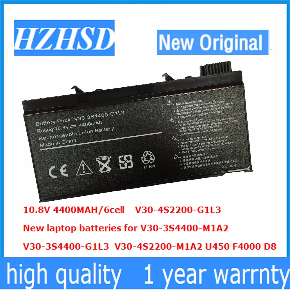 10 8v 4400mah New V30 3S4400 G1L3 laptop font b battery b font for HASEE V30