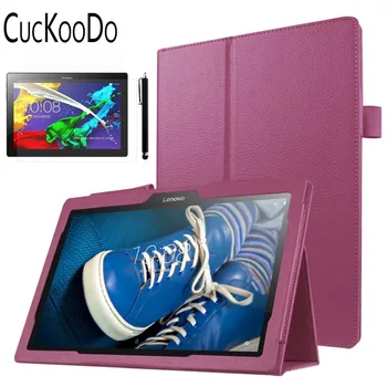 

CucKooDo Leather Folded Stand Case For 10.1Inch Lenovo Tab 2 A10-30F With Auto Wake/Sleep Magnetic + Screen Protector + Stylus