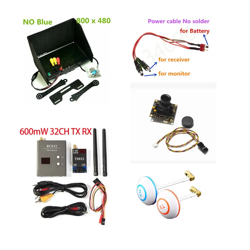 2km RC FPV Combo System Kit 5.8Ghz 600mw Transmitter Receiver NO blue