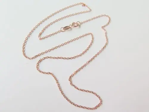 

16.5inch Fine 18K Rose Gold Necklace Square O Chain 1.5-2g