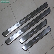 Plaque de seuil de porte de voiture en acier inoxydable, 4 pièces, accessoires de style de voiture, 2013 2014 2015, pour Skoda Superb B6 2009 2010 2011 2012