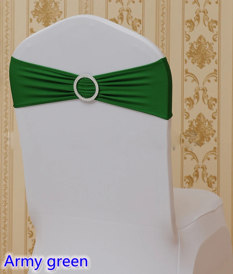 Персиковый цвет спандекс стул створки ленты для свадебных стульев с круглой пряжкой лайкра стрейч створки для стула повязка из спандекса Универсальный
