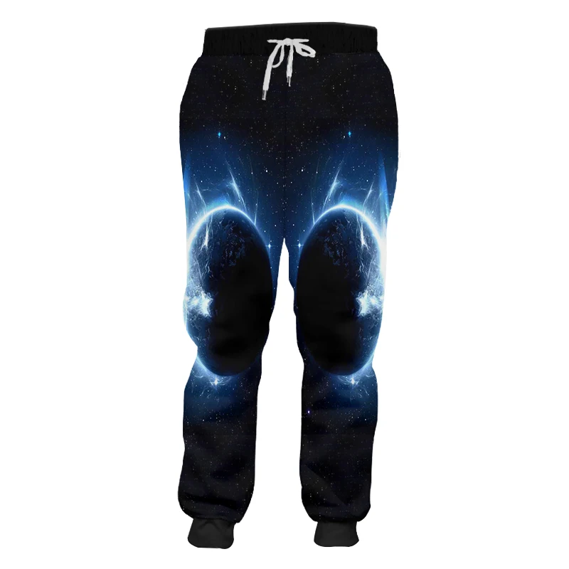 CJLM унисекс, Лидер продаж, спортивные брюки, мужские креативные брюки с 3D принтом звездного неба, разбивающиеся на землю, мужские брюки
