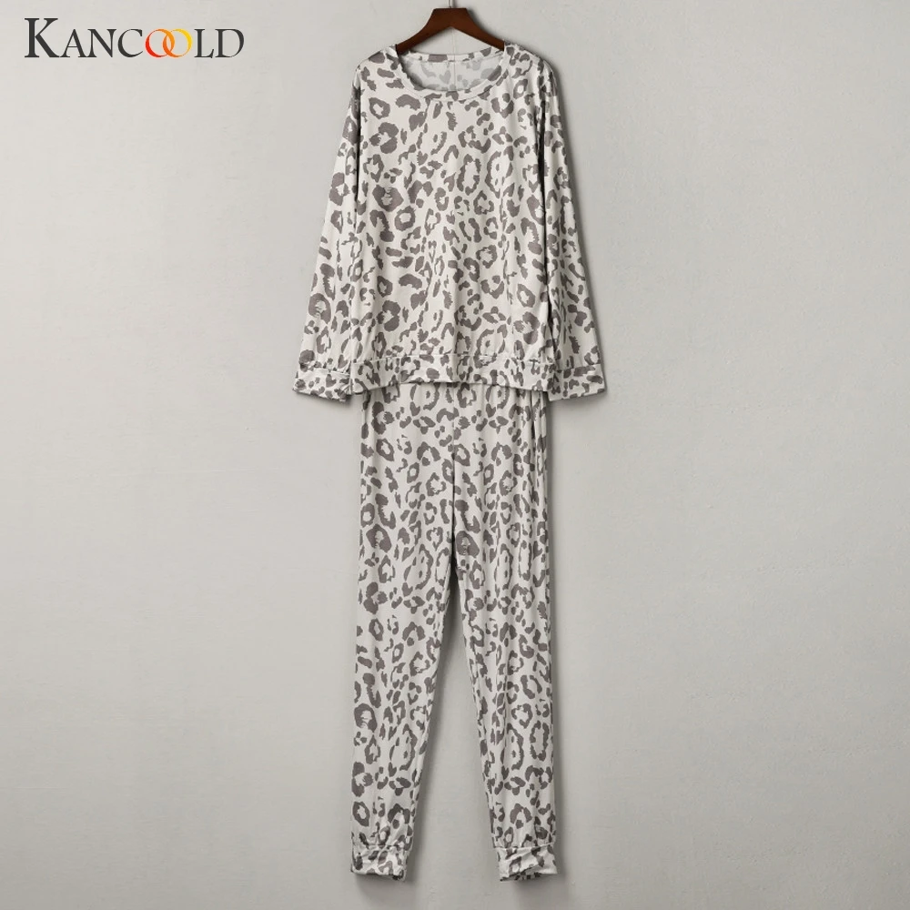 Женский спортивный костюм KANCOOLD комплект из 2 предметов штаны с леопардовым
