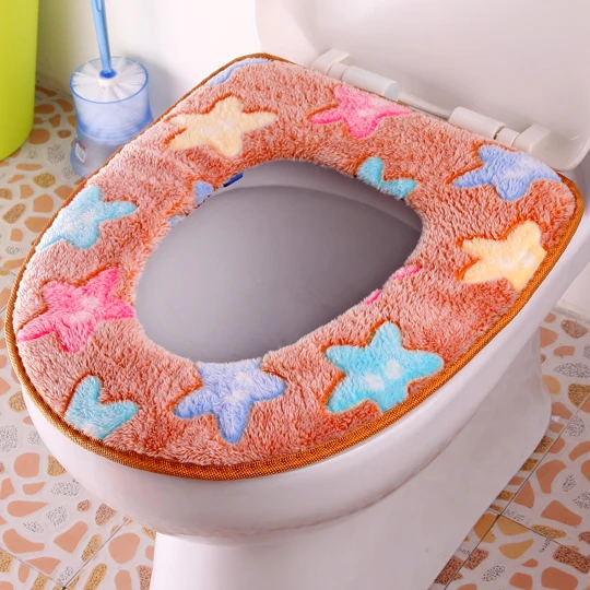 The toilet seat ring lovely waterproof zipper thickened cover in winter